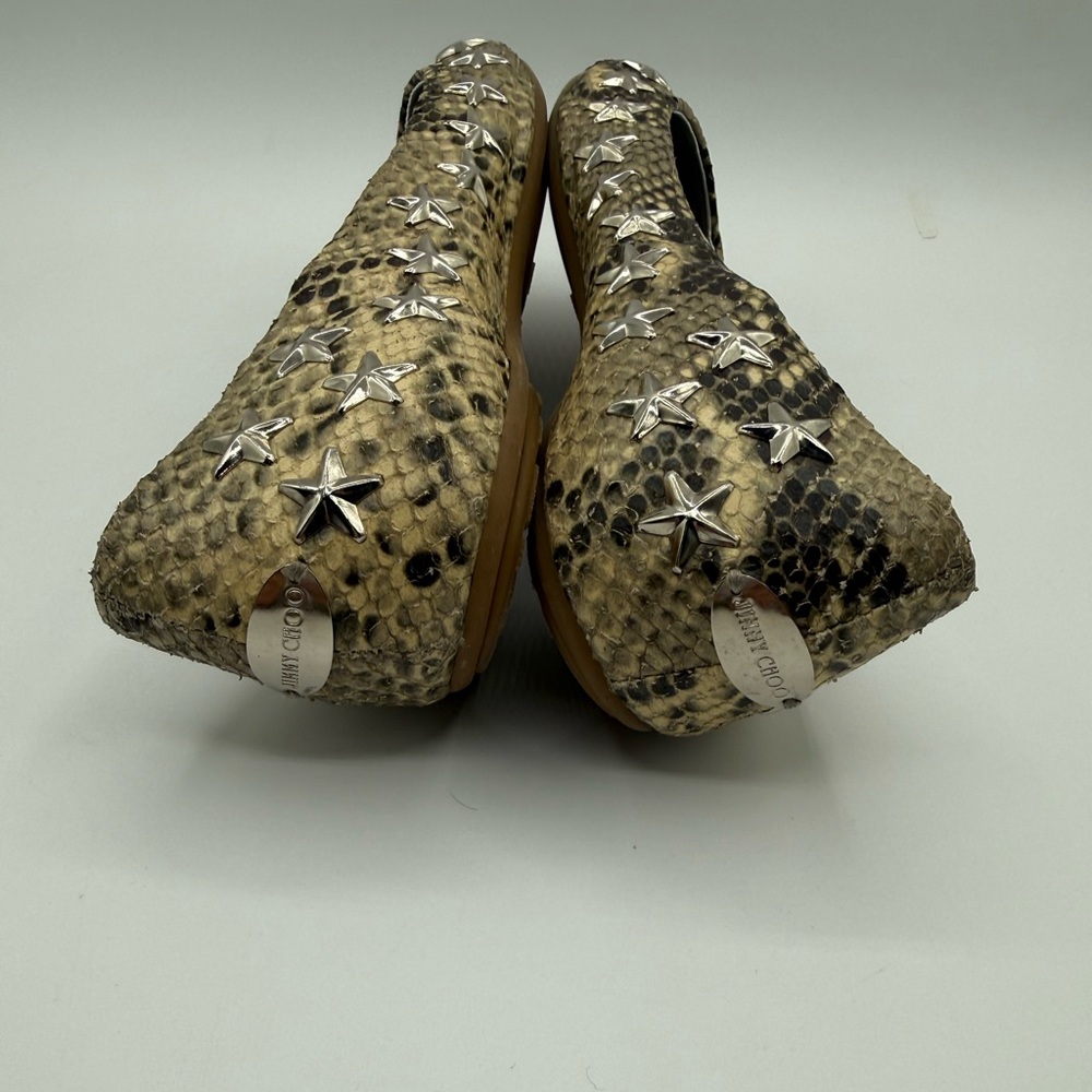 Jimmy Choo Beige Python Embossed Leather Windsor … - image 7